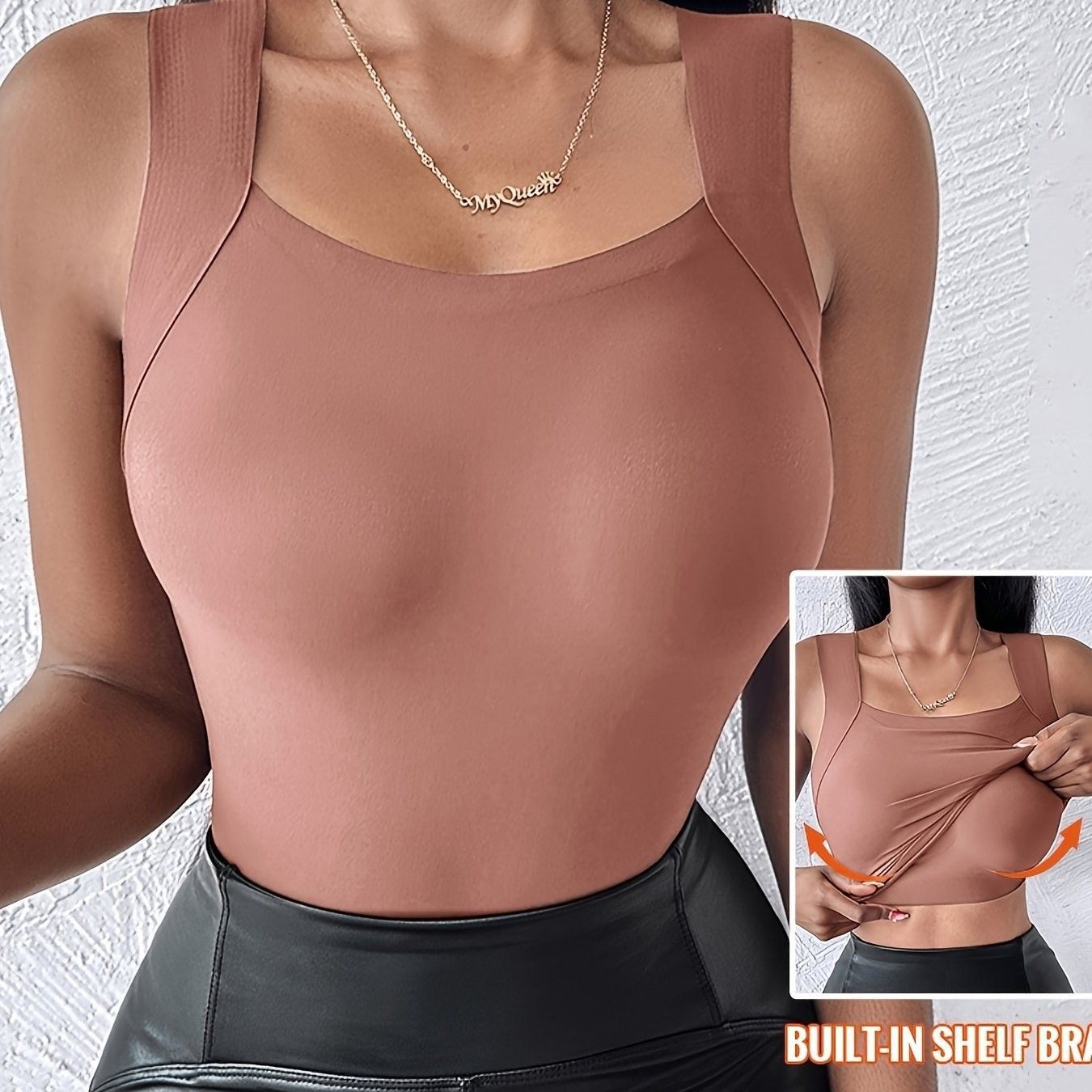 Front Support Built In Bra Tank
