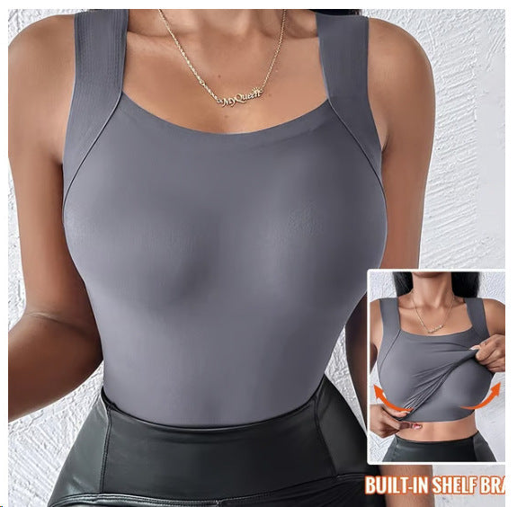 Front Support Built In Bra Tank